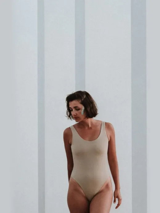 Anekdot dames vegan Badpak Jane Mosaic Lichtgrijs