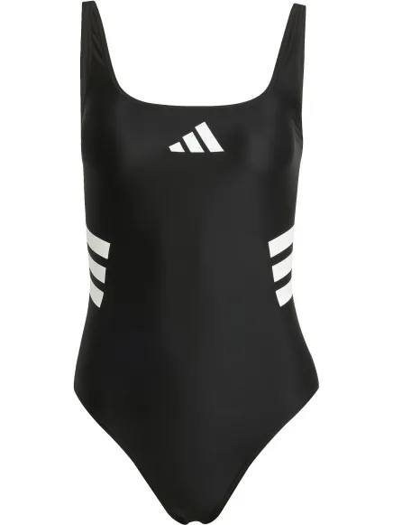 Adidas Women's 3 Stripes Uback Suit - Badpak, zwart