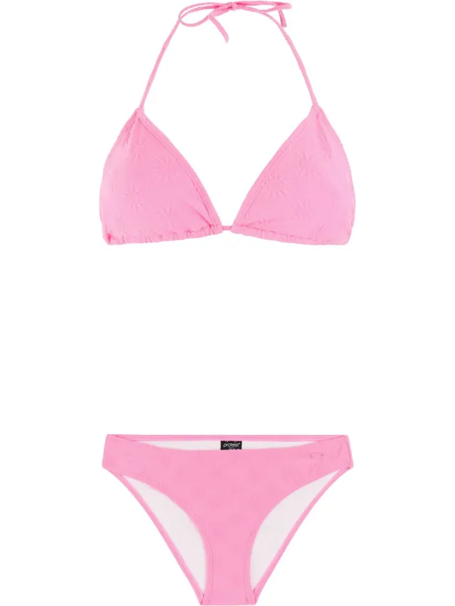 Protest PRTBalance - Triangel bikini set Dames - Koordsluiting - Uitneembare vulling - Normale pasvorm - Medium dekking - Roze Cheeky Pink