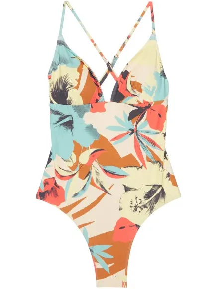 Quiksilver Aiton badpak beige Wit