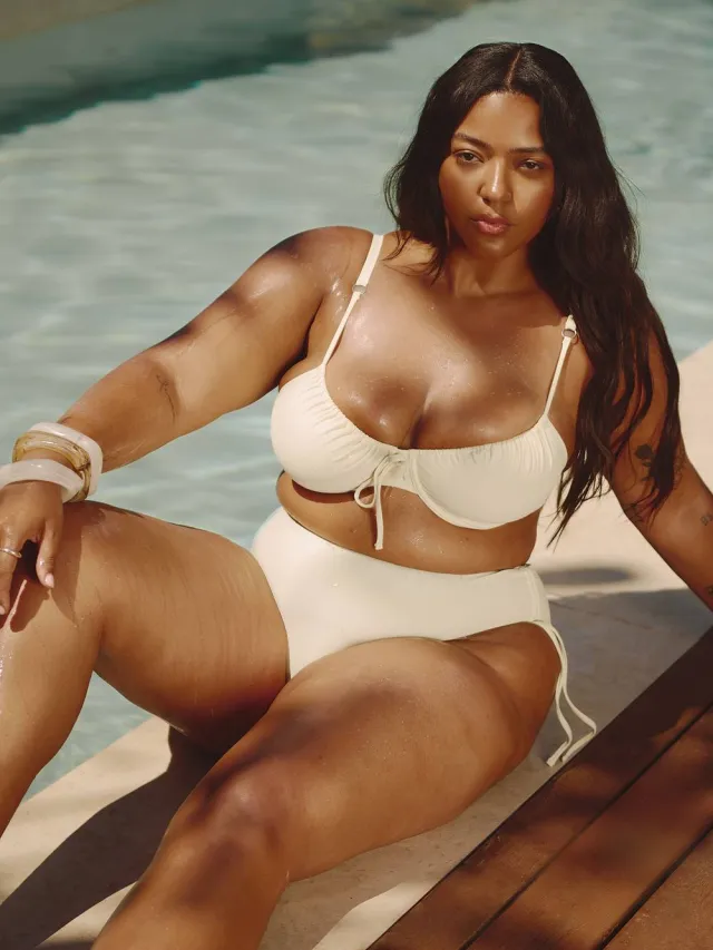 boohoo Dames Plus Swimwear Essentials Bikini Top met beugels wit, foto 2