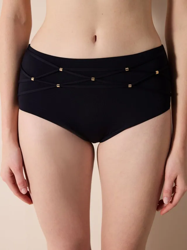 Penti Hoge taille hipster bikini onderbroek Zwart