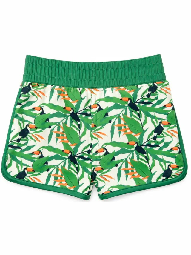 Ducksday zwembroek - baby - UV - toucan - groen - 1-2 jaar - 86/92 Groen, wit