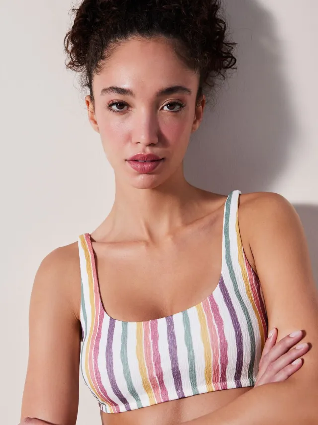 Penti Gestreepte Bralette Bikini Top Veelkleurig
