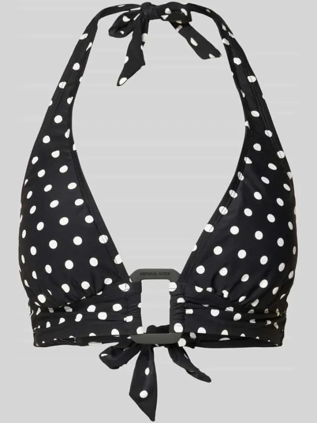 Michael Kors Bikinitop met logo-applicatie Zwart