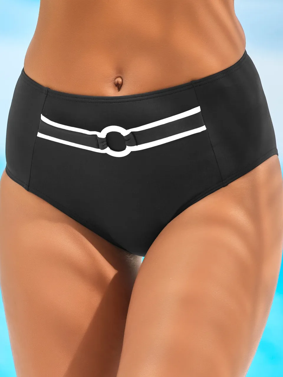 Highwaist bikinibroekje zwart