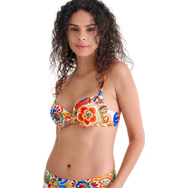 Lisca MEXICO voorgevormd bikinitopje met bloemenprint Rood