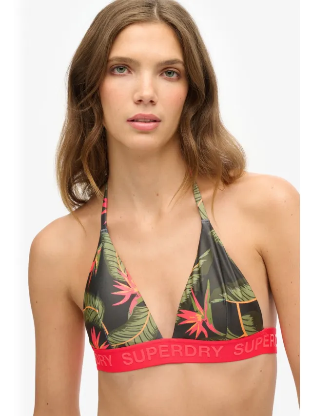 Superdry Klassiek bikinibroekje met logo - Dames - Badpakken paradise khaki print