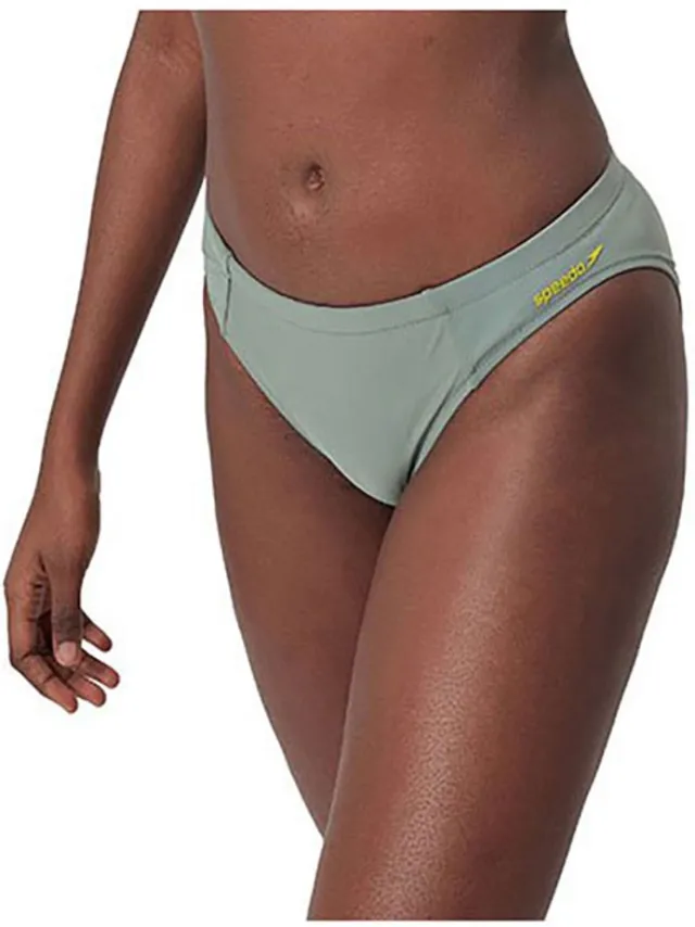 Speedo Solid Classic Bikinibroekje Groen L Vrouw Soft Olive