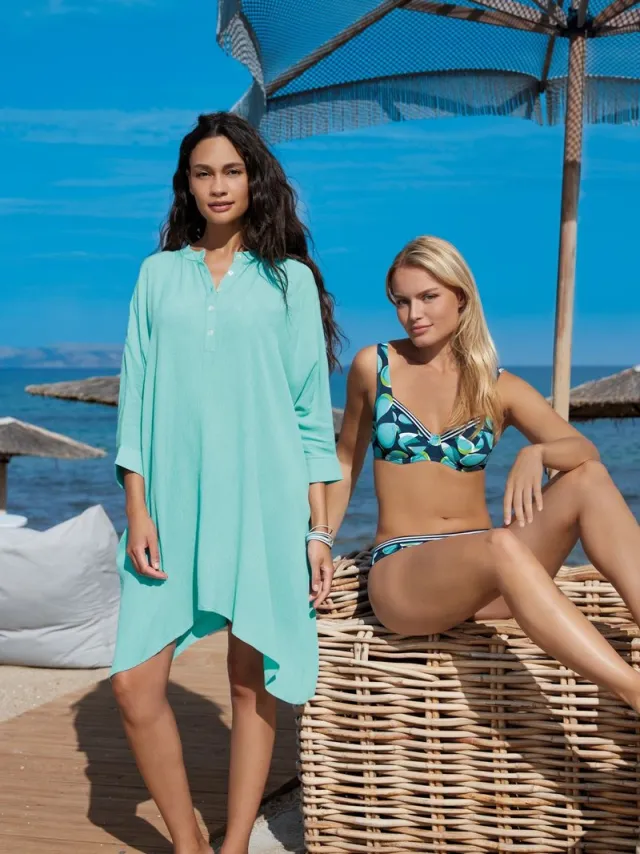 Sunflair damesbikini – beugelbikini met print – blauwgroen – 2-delig