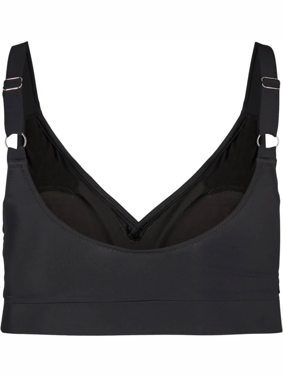 Zizzi voorgevormde crop bikinitop SKATRIN met ruches zwart, foto 3