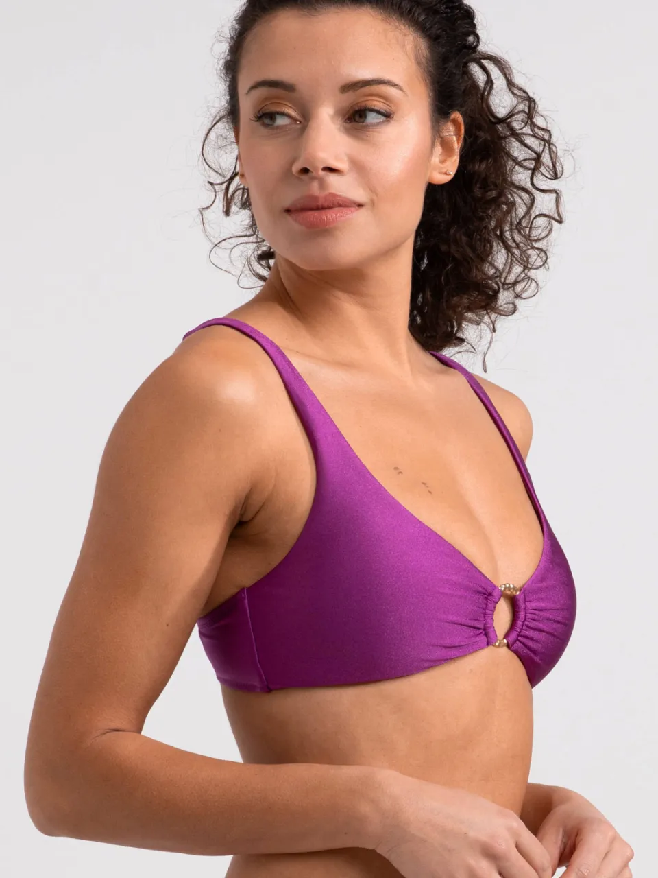 Sam Friday niet-voorgevormde push-up bikinitop Swash met lurex fuchsia, foto 8
