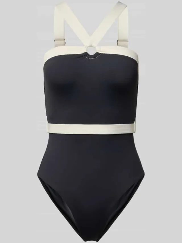 Joop! Badpak met brede bandjes model 'Blanca Beach' Zwart