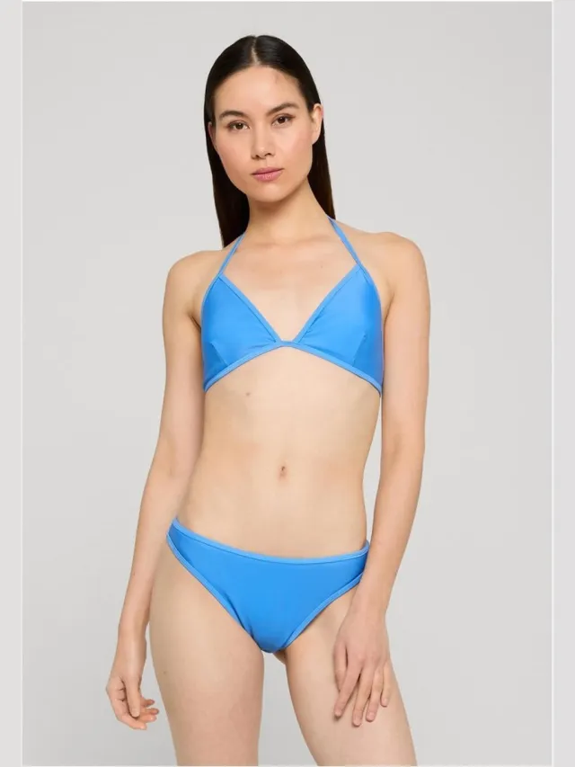 Urban Classics Piped Triangle Bikini set - S - Blauw