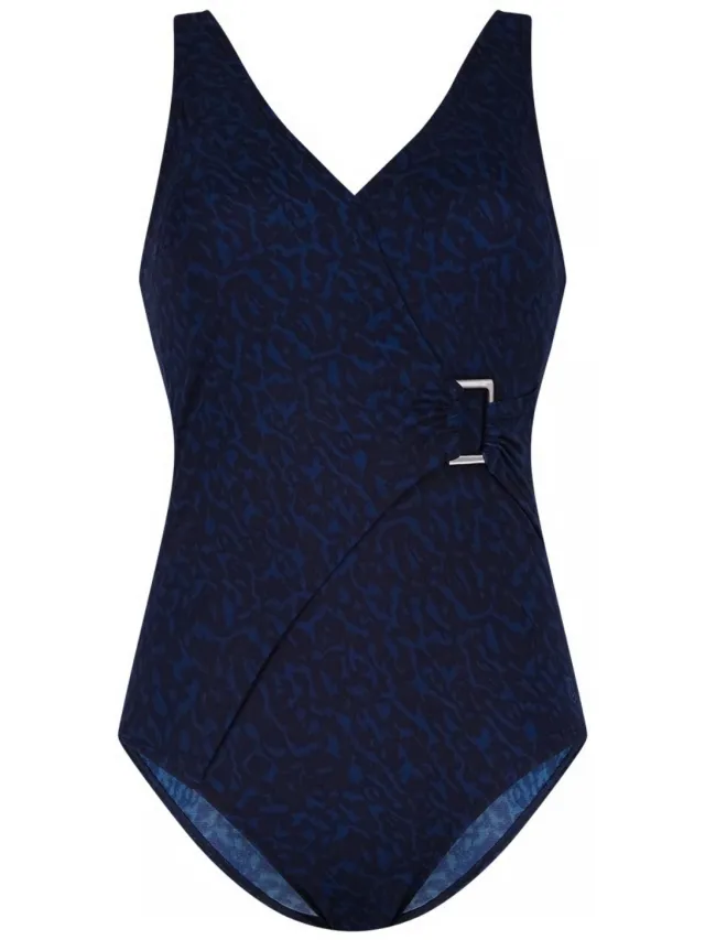 Ten Cate Soft Cup V-Neck Buckle Badpak dames Blauw dessin