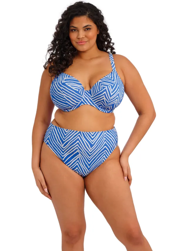 Elomi high waist bikinibroekje Fiji Falls blauw/wit, foto 5