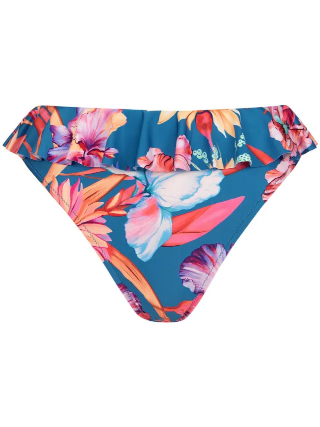 Lisca Rimini bikinibroekje blauw met bloemenprint