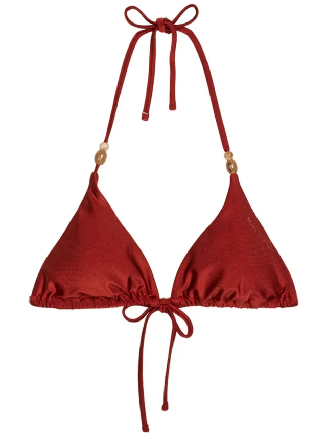Marc O'Polo Vrouwen Triangel bikinitop Shiny bordeauxrood, foto 2