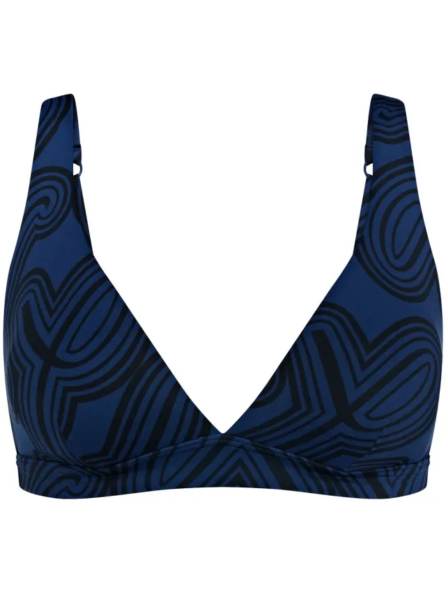 Triumph Bustier-Bikini-Top Flex Smart Summer Plunge BLUE - DARK COMBINATION