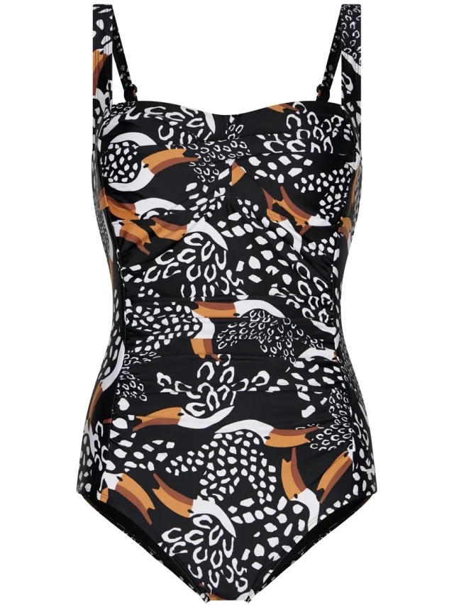 Pastunette Badpak - Tropic Toucan - Zwart - Corrigerend