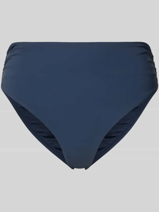 Barts High waist bikinislip met labeldetail model 'SOLID' Marineblauw