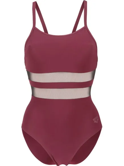 Arena Mesh Equals Swimsuit Back B badpak rood