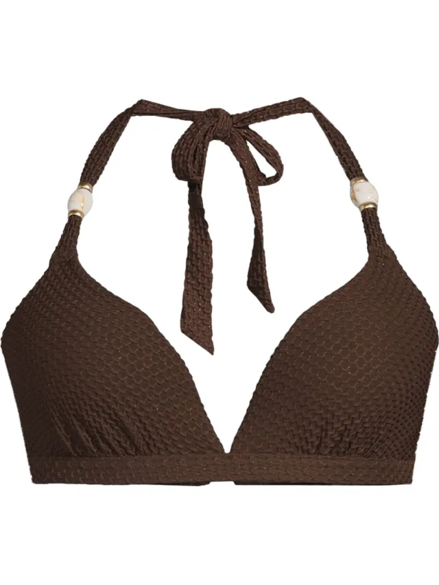 BEACHWAVE halter bikinitop zwart, foto 2