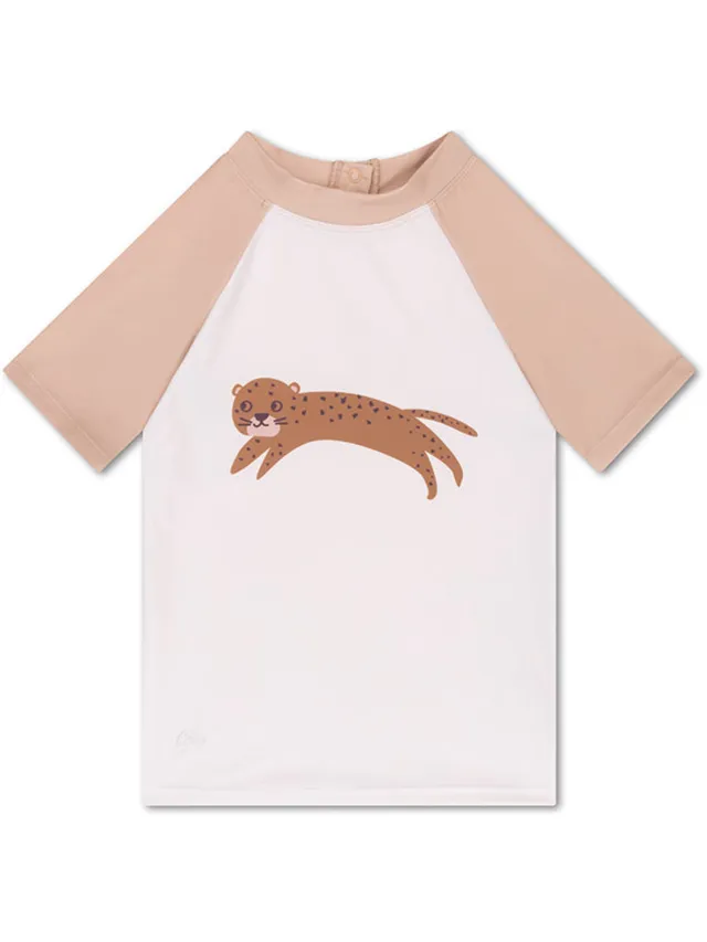 Swim Essentials Zwemshirt - Korte Mouwen - Bruin - Roamer - 122/128