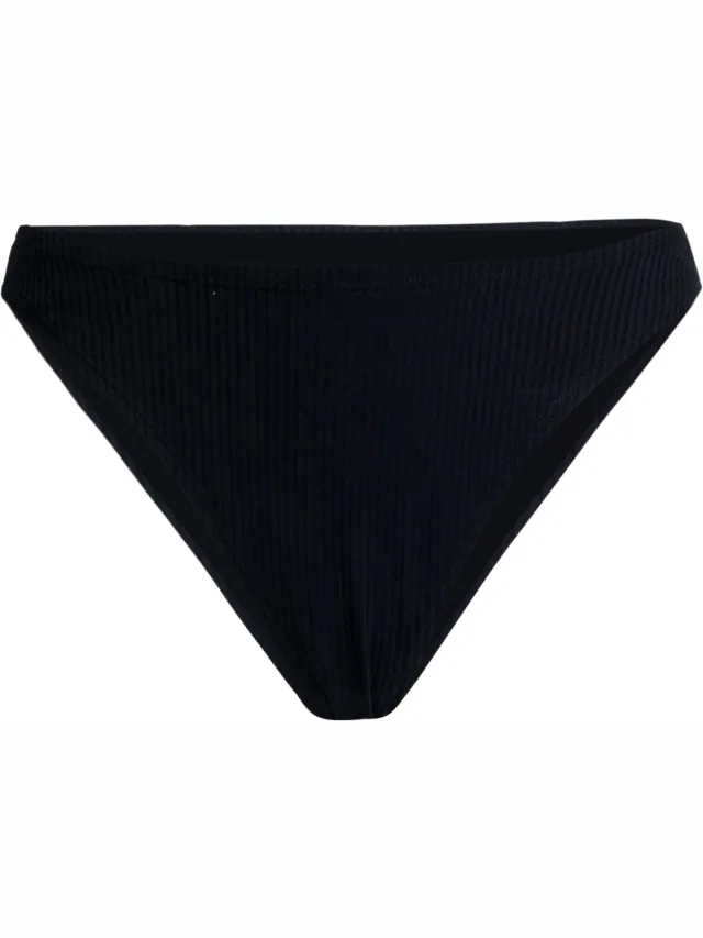 Brunotti Djaja-Rib - Bikini Broekje Zwart - Dames - High Waist Bikini Broekje - Rib Design - 44 Black
