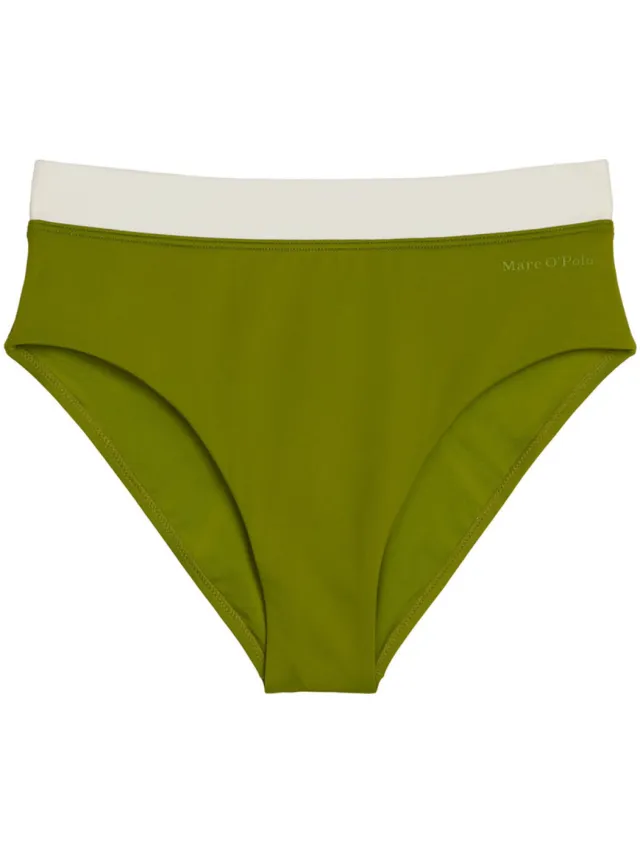 Marc O'Polo bikinibroekje met contrastband Lichtgroen