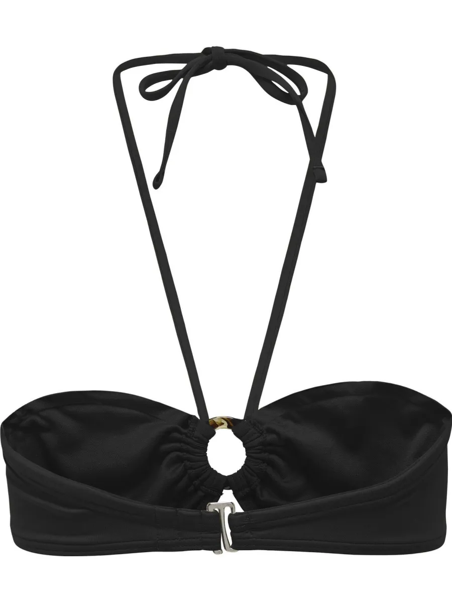 Only strapless bandeau bikinitop zwart, foto 3
