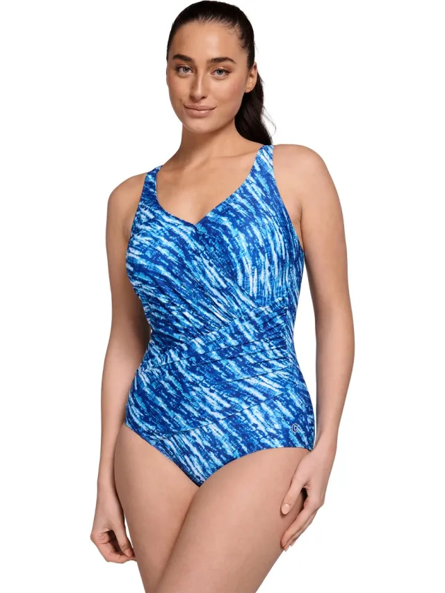 Ten Cate badpak soft cup v-neck navy current voor Dames