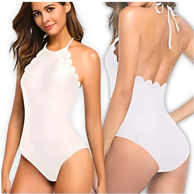 Sapphire Monokini - Zwempak - Witte Kleur - Elegant Design - Corrigerend