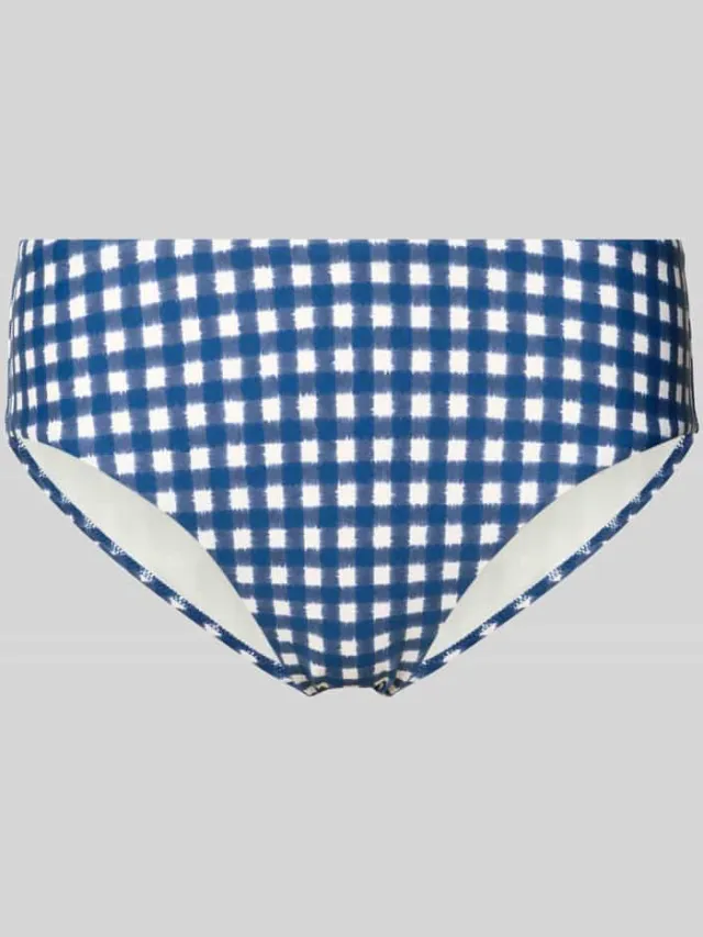 Marc O'Polo Bikinibroekje met ruitmotief model 'GINGHAM PANTY' Donkerblauw