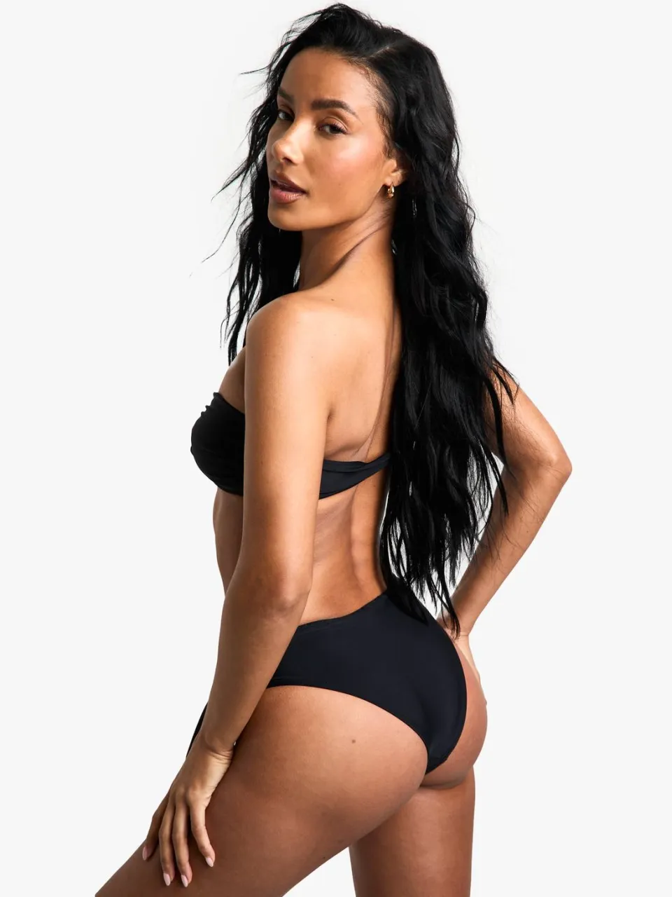 boohoo Dames Zwempak Essentials Tie High Waist Brief zwart, foto 2