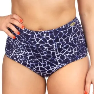 Damella Audrey Navy Crackle maxi bikinislip Versch.kleure/Patroon,Blauw