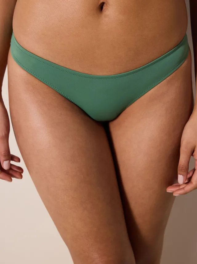 Penti Lage taille Braziliaanse bikinionderdelen Saliegroen