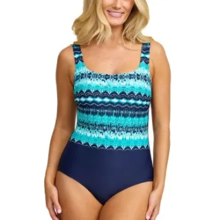 Damella Patricia badpak donkerblauw Versch.kleure/Patroon,Blauw,Roze