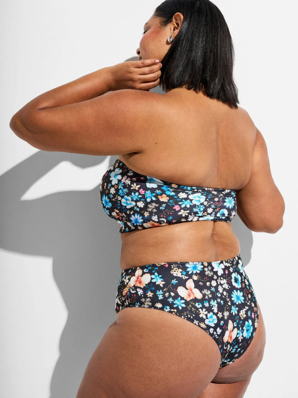 Zizzi high waist brazilian bikinibroekje CAANNE zwart/multi, foto 3
