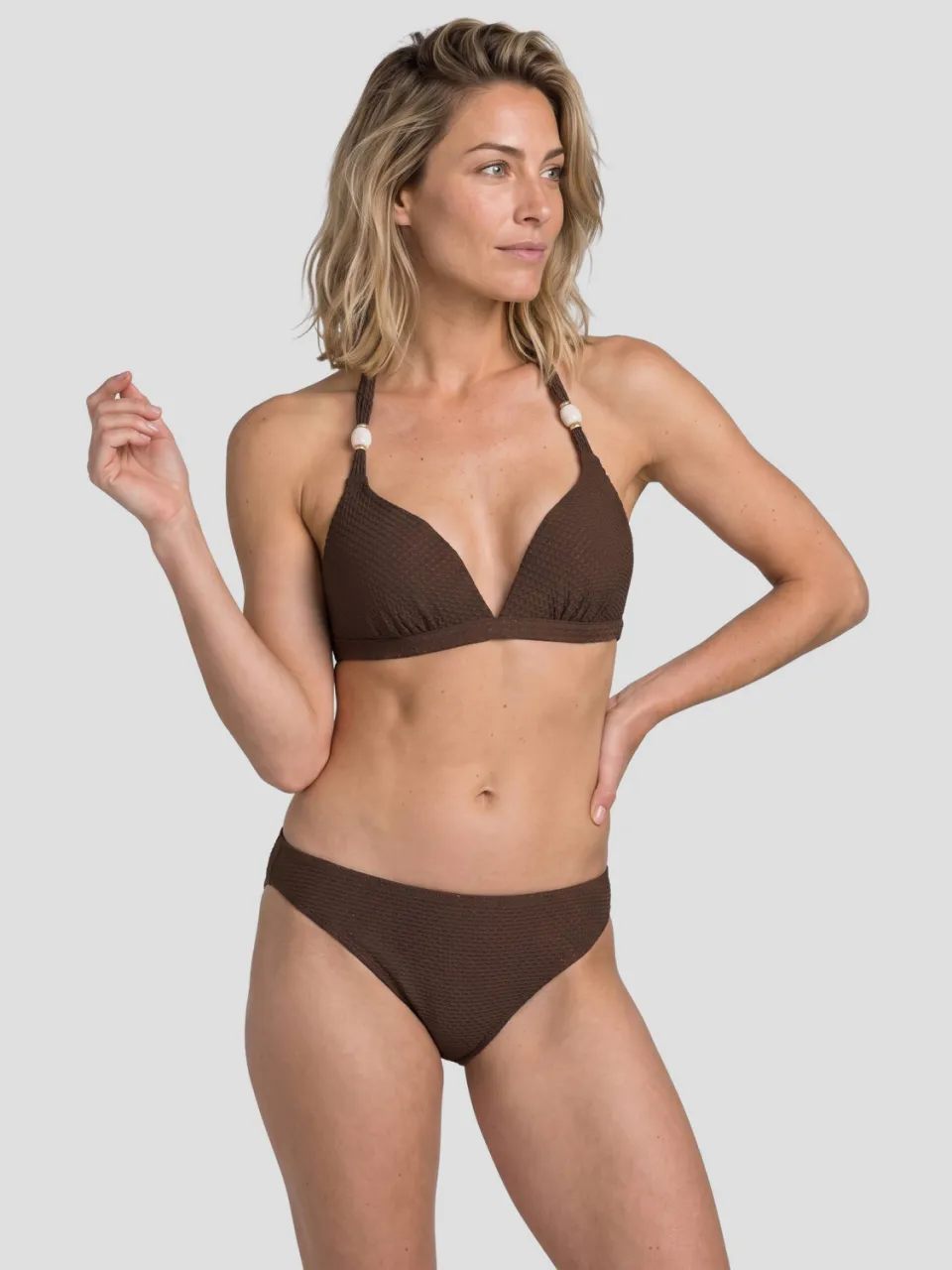 BEACHWAVE halter bikinitop zwart, foto 4