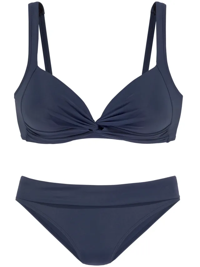 triangelbikini marineblauw
