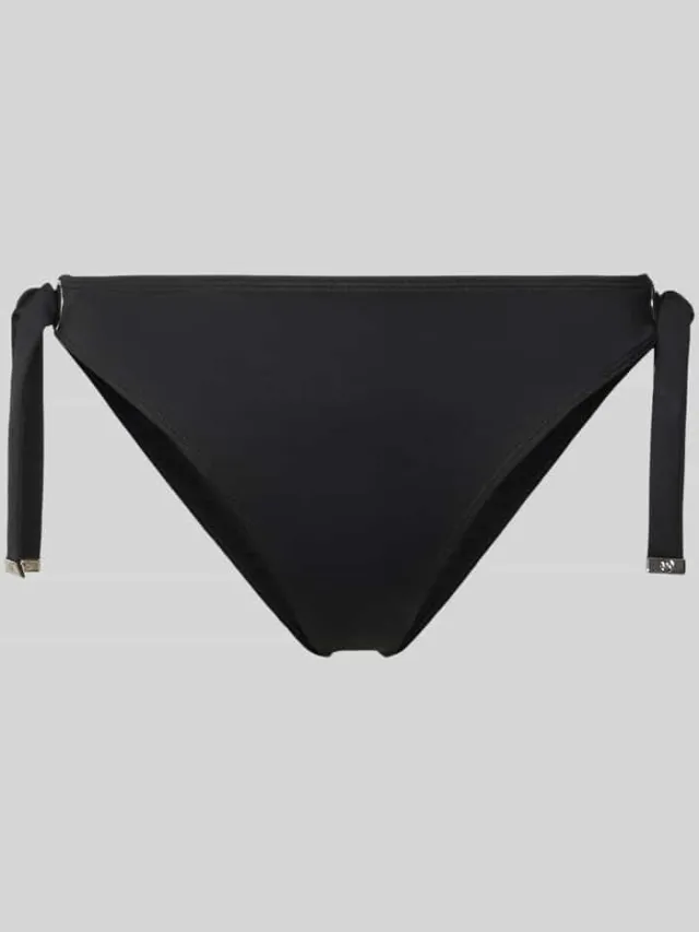 Michael Kors Bikinibroekje met vetersluiting model 'GROMMET SOLIDS BOTTOM' Zwart