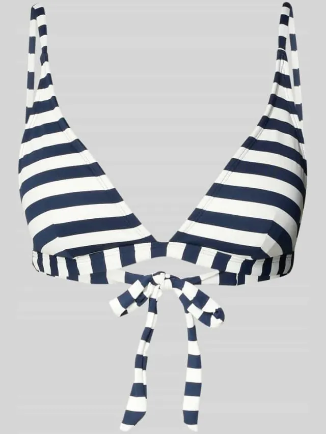 Barts Bikinitop met vetersluiting aan de achterkant model 'YADBOR' Marineblauw