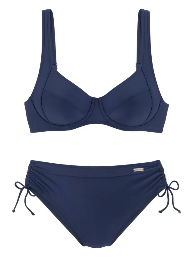Beugelbikini marineblauw