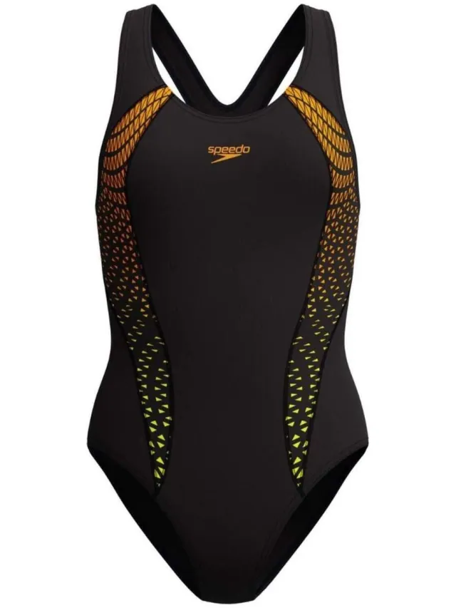 Speedo Badpak Speedo Allover Panel Laneback Zwart