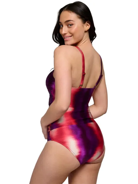 Ten Cate tankini top v-neck padded tankini dames bordeaux, foto 2