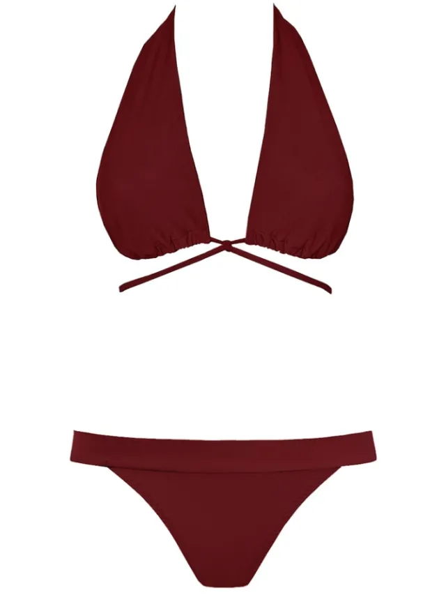 Anekdot dames vegan Bikini Versatile Cheeky Merlot Donkerrood