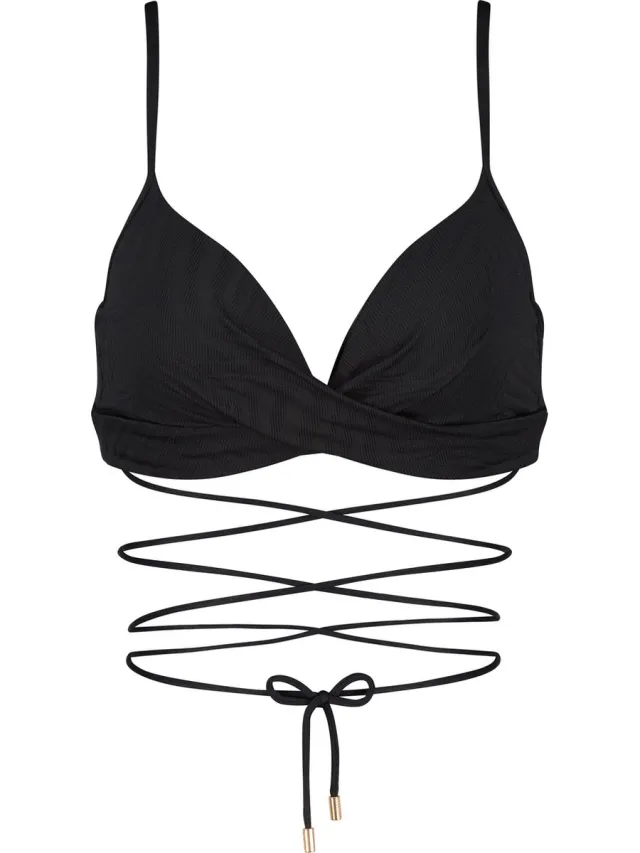 Beachlife Black Swirl Dames Bikinitopje Zwart