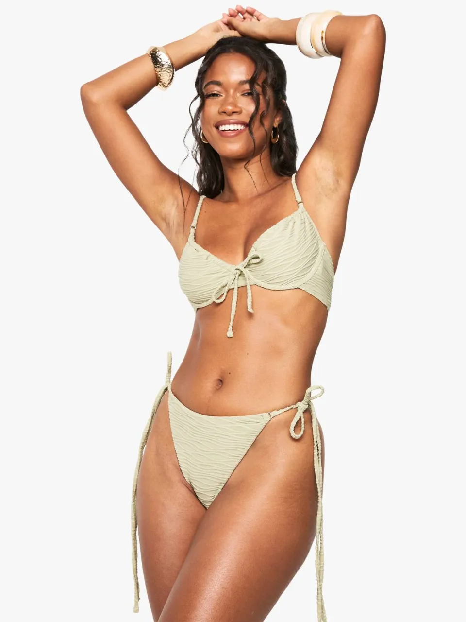 boohoo Dames Bikini Top met textuur en beugels verstandig, foto 3