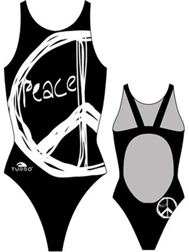 Turbo Peace Pro Resist Zwemkleding Zwart L Vrouw Black / White